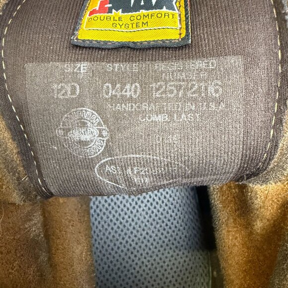 ✅Justin Original Brown Leather Work-boots Soft-Toe EH J-Max 440 Mens 12D USA - Picture 11 of 12